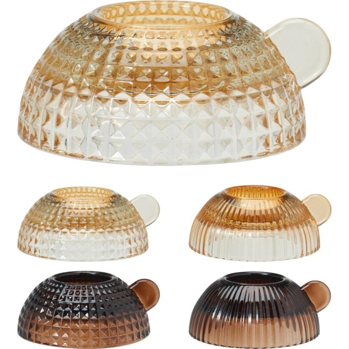 PCANDELA VETRO 10X3CM 4ASS